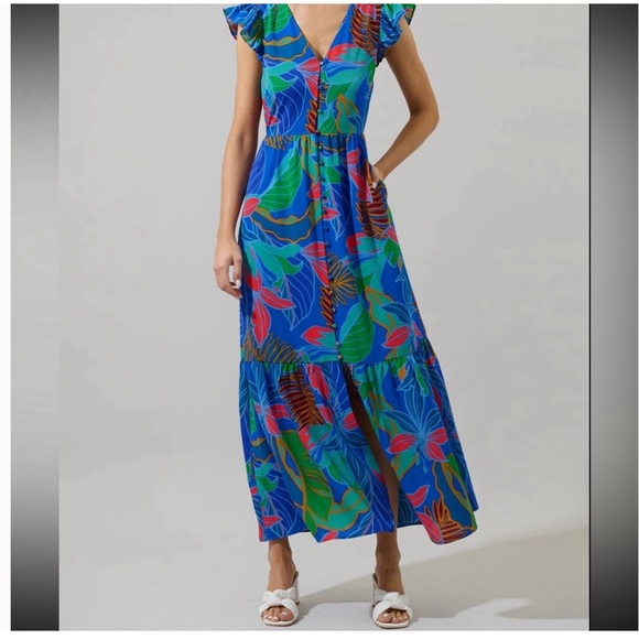 Sugarlips Malton tropical evianna dress size M - Picture 10 of 10